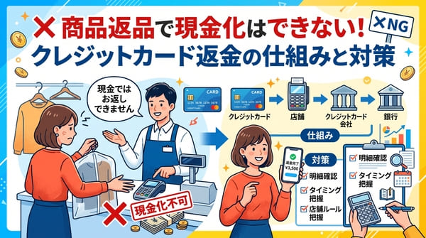 商品返品で現金化はできない！クレジットカード返金の仕組みと対策